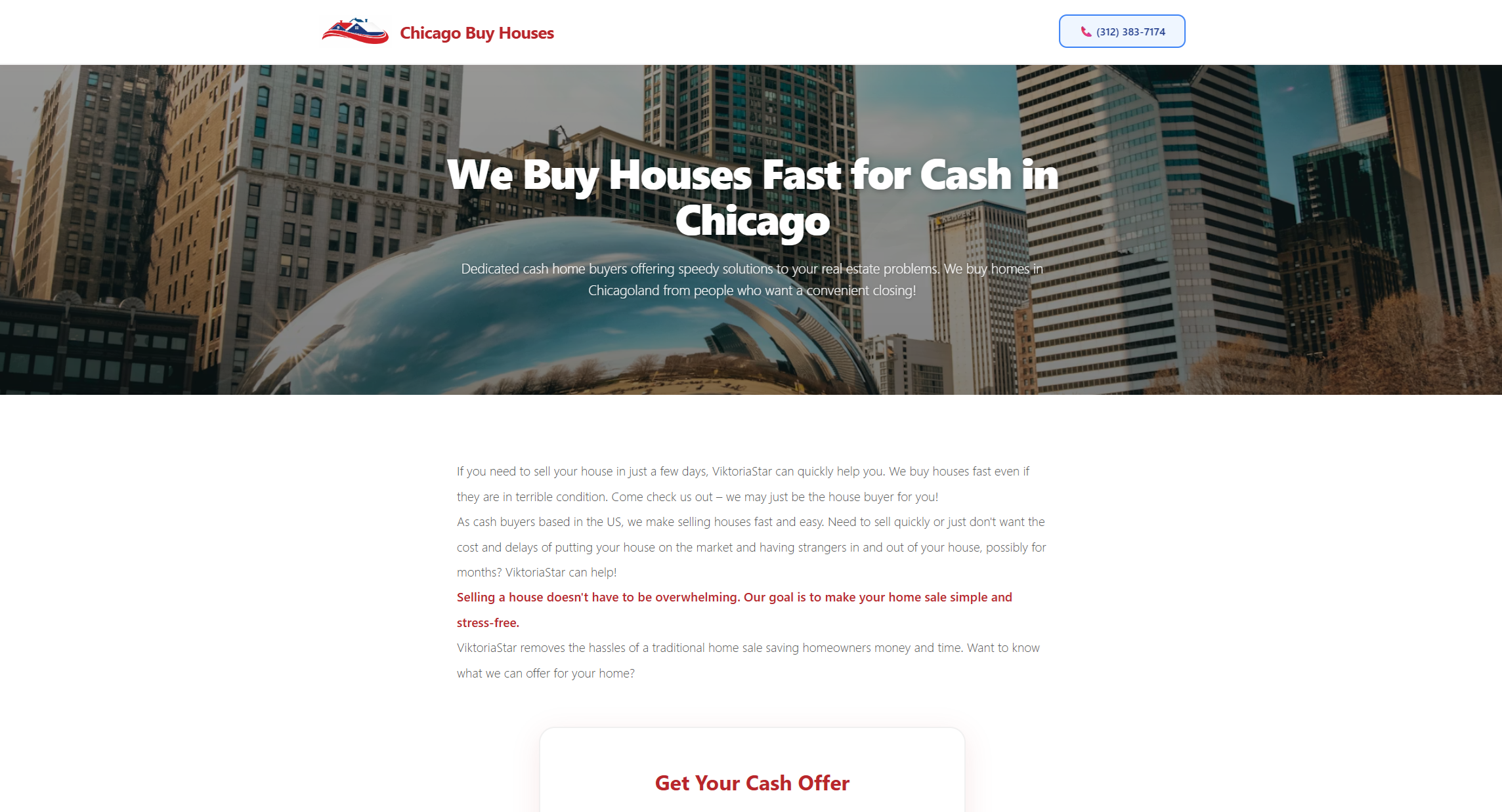Chicago Buy Houses — professional website built by Website Sherpa